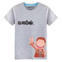 2016 sommer stil Anime Slam Dunk T-shirt Cartoon Männer baumwolle gedruckt t-shirt männer Hanamichi Sakuragi hemd