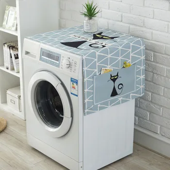 

Cartoom Cat Roller Washing Machine Cover Dust proof Covers Multi-function Refrigerator Dust Cover Storage Bags 50*140cm