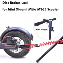 Портативный электрический замок для скейтборда дисковые тормоза блокировка колес для Xiaomi Mijia M365 скутер скейтборд Противоугонная Металлическая стальная проволока