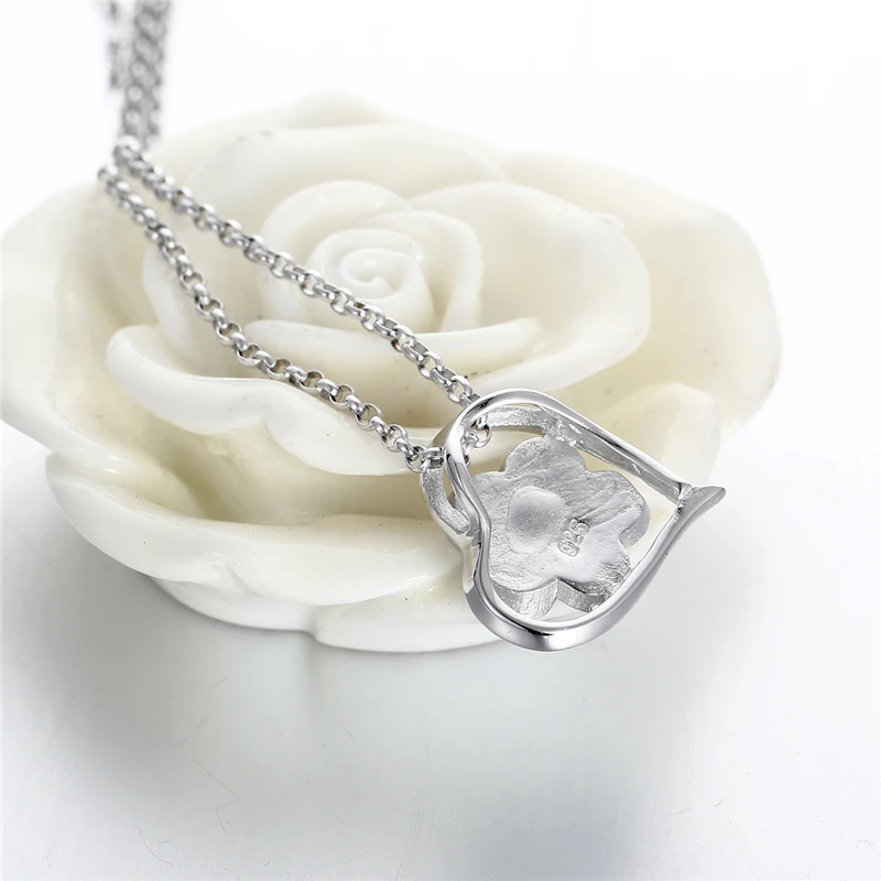 Женская подвеска из серебра 925 пробы с цветочным рисунком|925 sterling silver pendant|jewelry
