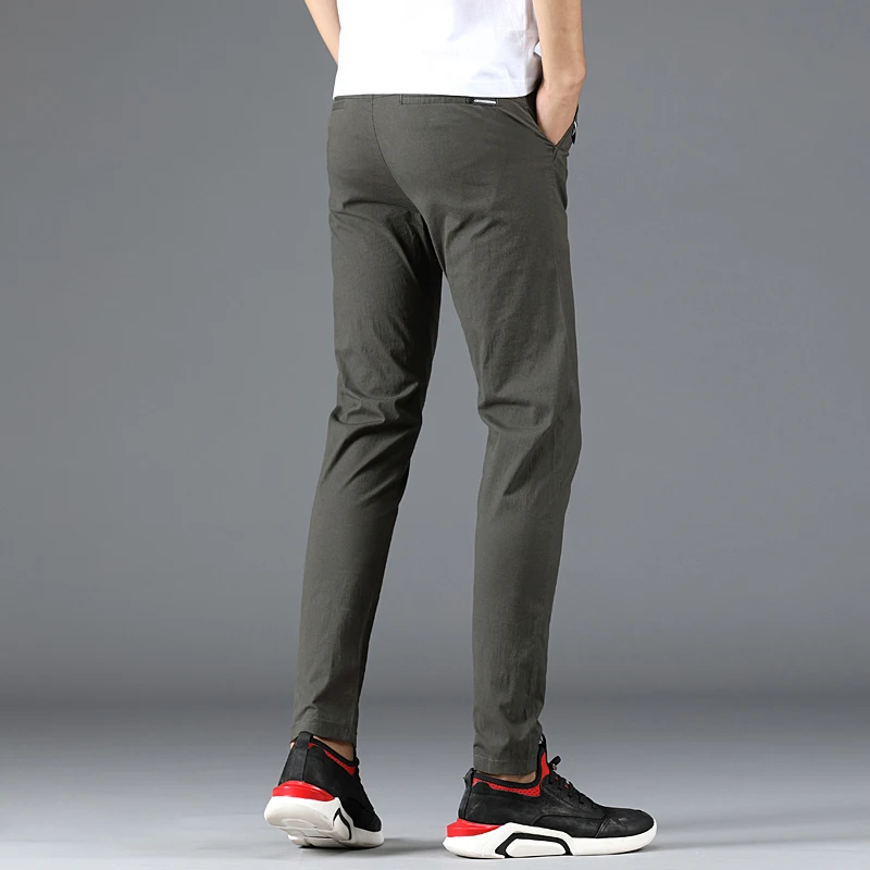 Trousers Summer Men's Casual Pants Men's Slim Stretch Pants Thin Large Size 28-38 Men's Cotton Comfortable Soft Casual Pants