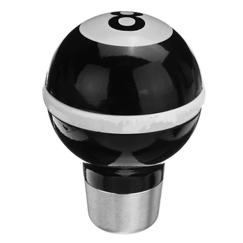 

Car Gear Shift Resin Black Knob 8 Billiard Ball Shape Universal Manual Lever Stick Shifter