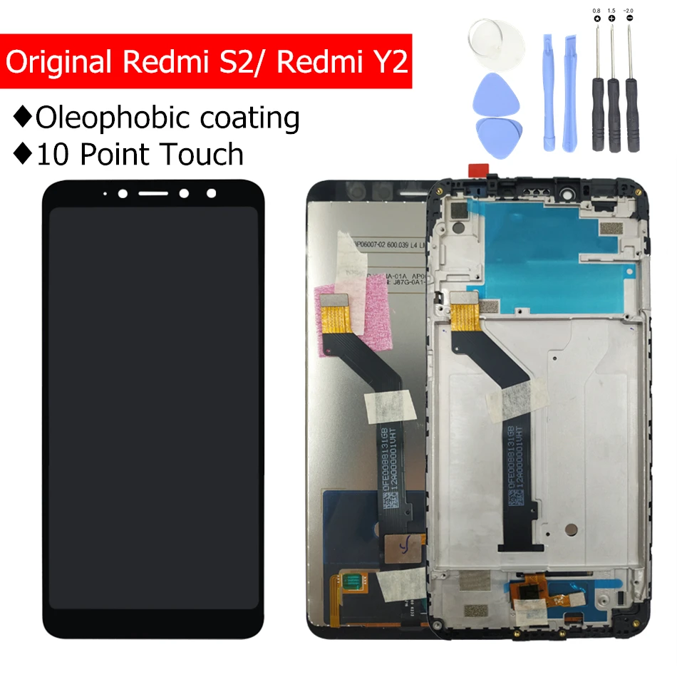 

100% Original Xiaomi Redmi S2 LCD Display Screen Touch Digitizer with Frame LCD Display for Xiaomi Redmi Y2 10 Touch Point Parts