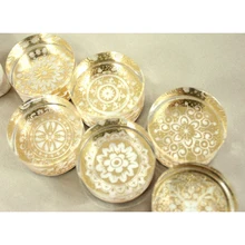 Ретро цветок резной подарок штамп Кристалл Круглый штамп Европейский логотип краска цветочный трафарет продвижение подарок 6 шт./партия SH685