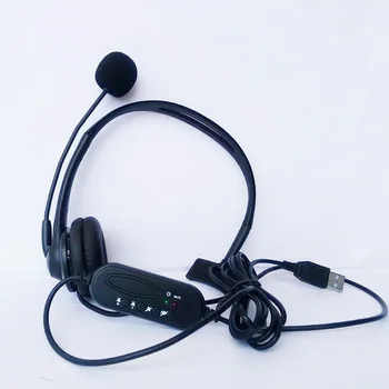 

20pcs USB Wired Headphones with Mic call center computer customer service Headband headset for PC Laptop Skype Chat Gaming