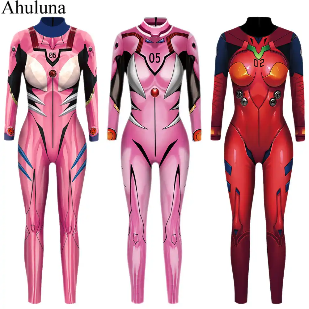 新世紀エヴァンゲリオン綾波レイ惣流 アスカ マリ真希波コスプレ衣装女性タイツボディスーツジャンプスーツ C127 Aliexpress
