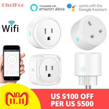 

WiFi Wireless Smart Socket /EU/UK/US Plug Smart Home Switch Power Sockets Work With Google home alexa compatible