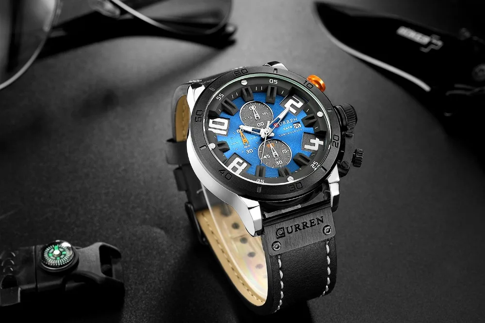 Мужские часы в стиле милитари, кварцевые аналоговые Мужские часы от ведущего бренда CURREN, модные повседневные спортивные армейские водонепроницаемые часы Relogio Masculino