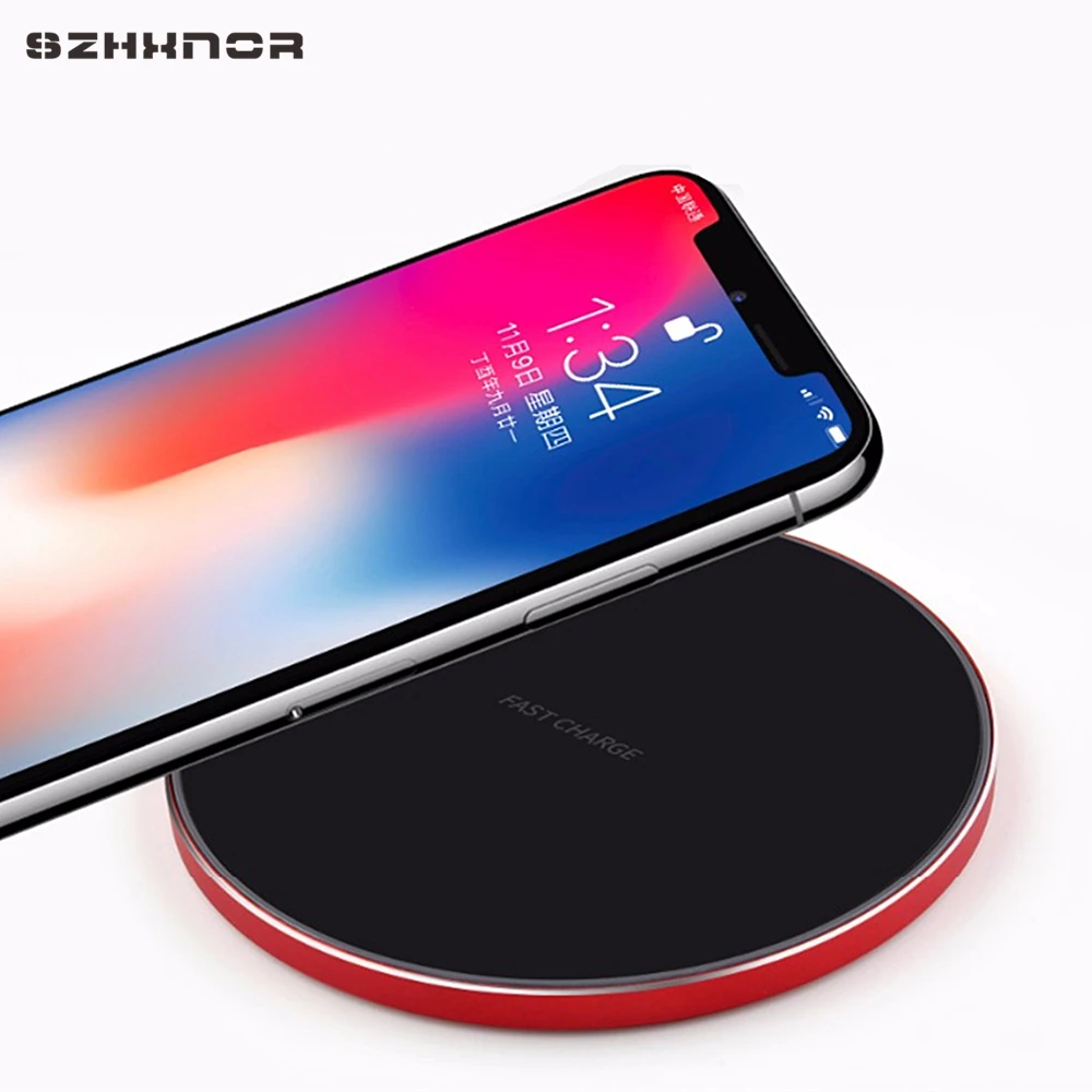 QI Max 10W Быстрое беспроводное зарядное устройство для iphone Xs Max/XR/X/huawei P30 Pro Mate20 Pro/RS