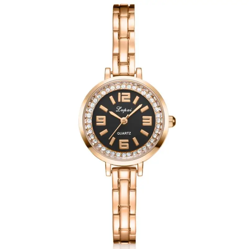 Lvpai женские часы браслет с кристаллами и бриллиантами кварцевые наручные часы из нержавеющей стали женские наручные часы Женская мода relogio feminin - Цвет: A