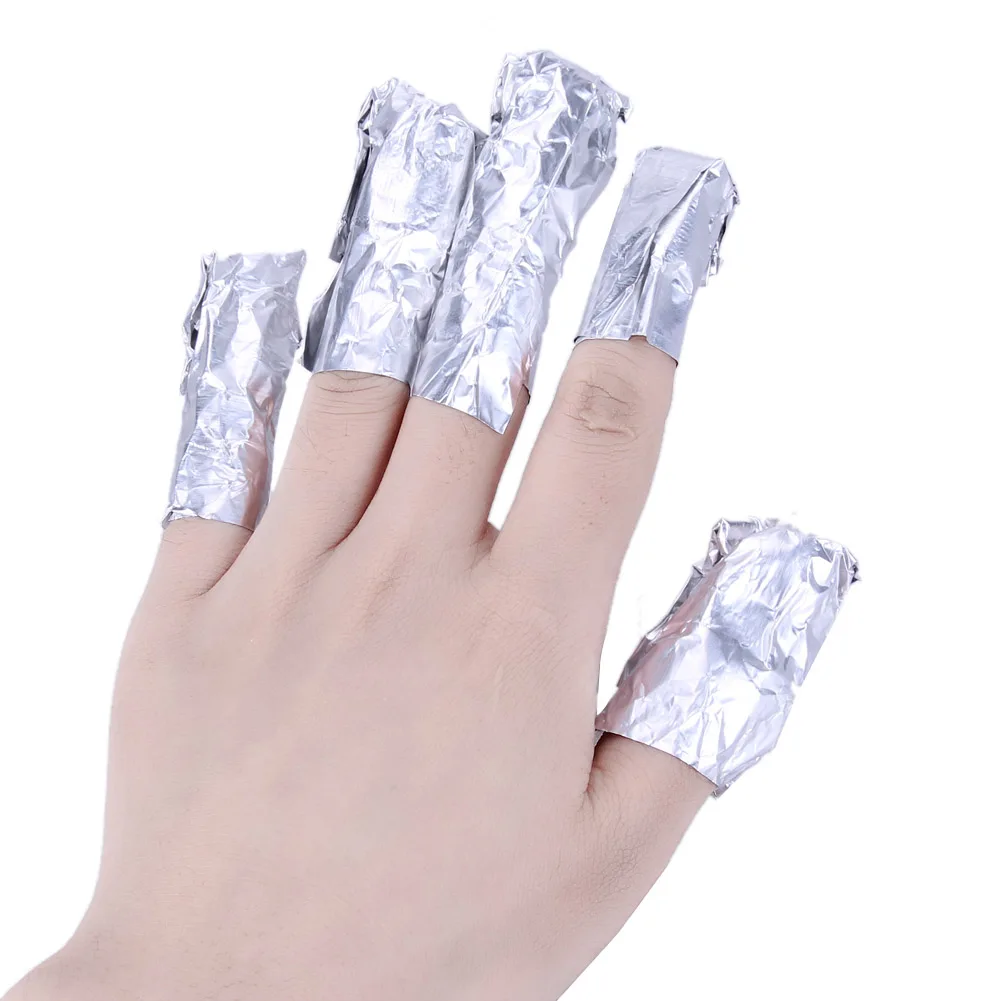 100 шт./пакет очиститель для ногтей Гель-лак для ногтей для удаления обертка из фольги для маникюра и ухода за ногтями легко Применение УФ-гель для ногтей для удаления