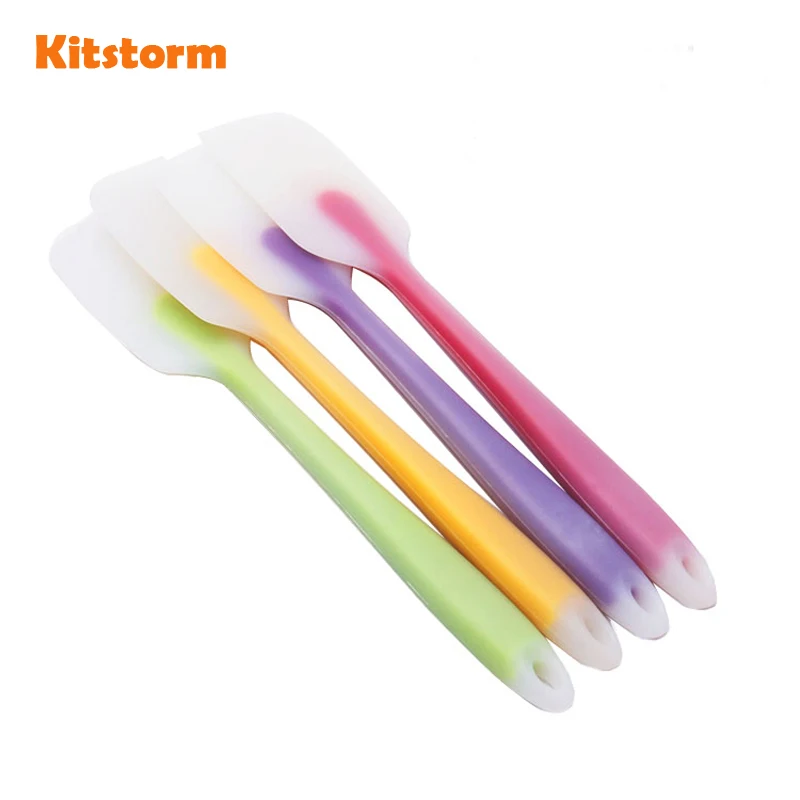  Sturdy Non-stick Silicone Pastry Spatula Flexible Butter Cream Scrapers Baking Tools Cake Decoratio