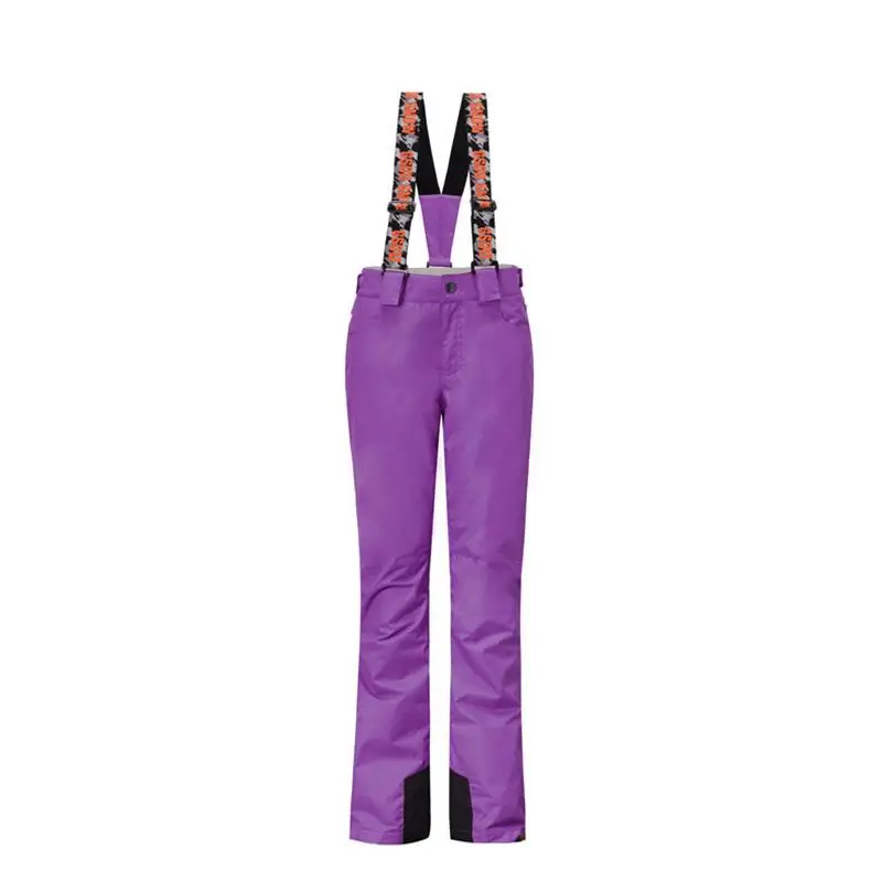 Новые зимние уличные спортивные альпинистские походные брюки ветрозащитные водонепроницаемые лыжные штаны для сноуборда Женские панталоны Mujer зимние комбинезоны - Цвет: Purple