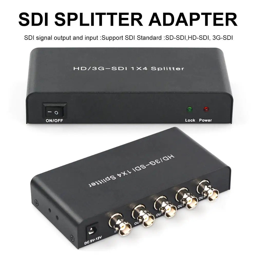 

SDI Splitter 1x4 Video Converter 3G/HD/SDI repeater support 1080P Multimedia Distribution Extender for Projector Monitor Camera