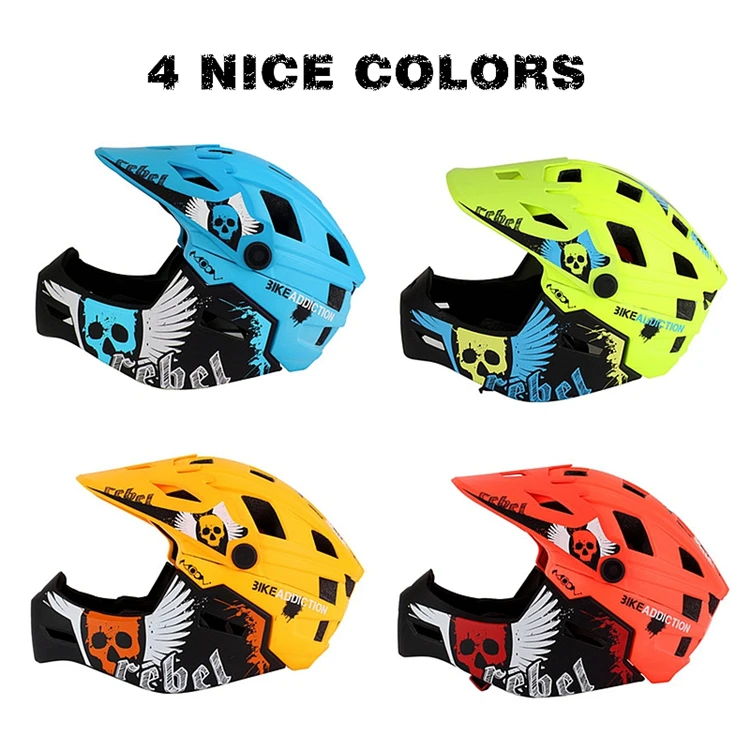 Шлем для детей 2-10 лет, полностью покрытый, велосипедный, параллельный, мотоциклетный, детский шлем, 2 в 1, спортивный, защитный, гоночный, велосипедный шлем BMX