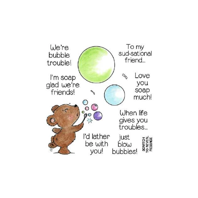

BUBBLE BEAR Metal Cutting Dies and stamps DIY Scrapbooking Card Stencil Paper Craft Handmade Card