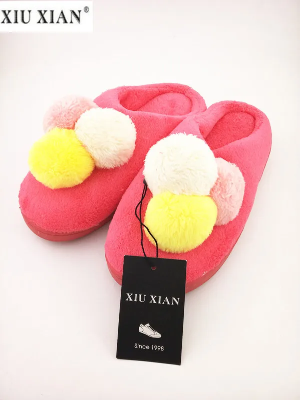 

House Shoes House Slippers Women Shoe Cute Slippers Winter House Slipper Indoor Rubber Flock Fashion Comfortable Plush Fur Warm