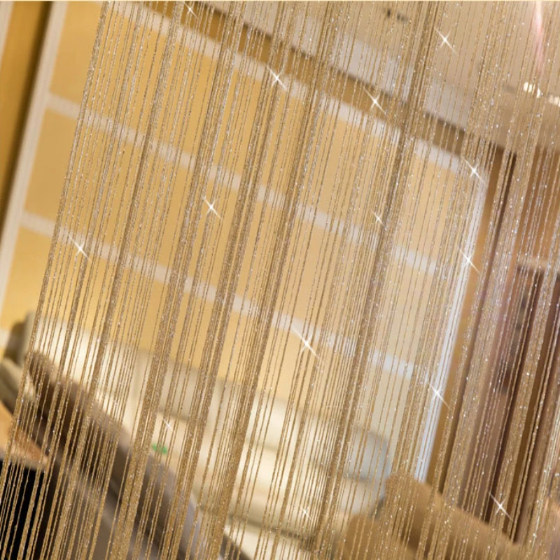 Струнные занавески оконная панель шторы-разделитель пряжа балдахин украшение дома Кафе Кухня Висячие двери шторы 1 м* 2 м T& 246#10