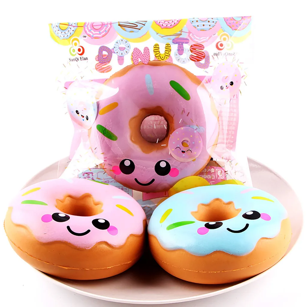 The New Smiley Face Slow Rebound Donut Simulated Food Decompression Toy For Kids  Toys for Children