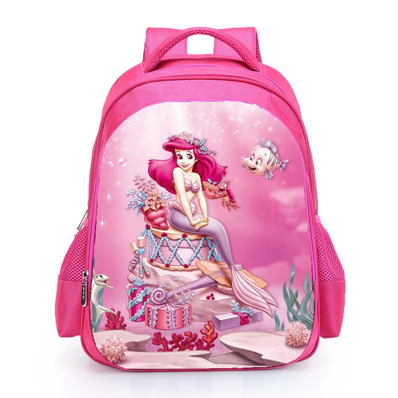 

The Little Mermaid Ariel Backpack 2019 Pink Princess Kids School Bag Fairy Tale Schoolbag Book Bags for Teen Girls mochila Bolsa
