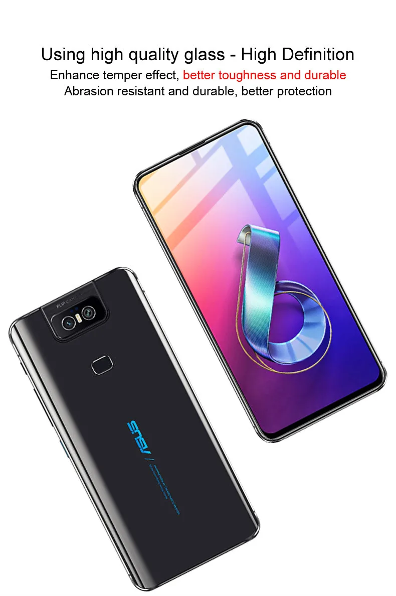 Полная защита IMAK пленка для Asus Zenfone 6 ZS630KL закаленное стекло Zenfone 6Z протектор экрана Zenfone6 Zenfone 6 Z ZS630KL стекло