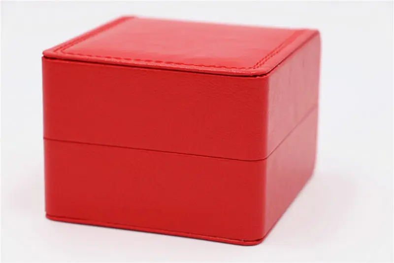 Из искусственной кожи коробка для хранения часов; черные однотонные механические упаковка для часов Чехол ювелирные изделия Для женщин подарок следите за Коробки W053 - Цвет: Red