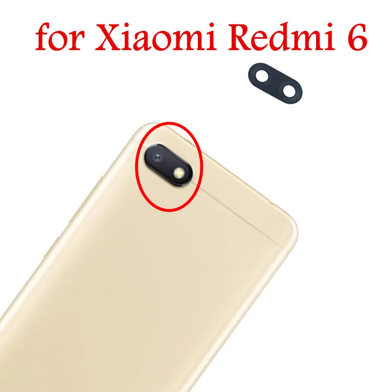2 шт. для задней камеры Xiaomi Redmi 6 стекло с 3 м клеем Redmi6 запасные Запасные части