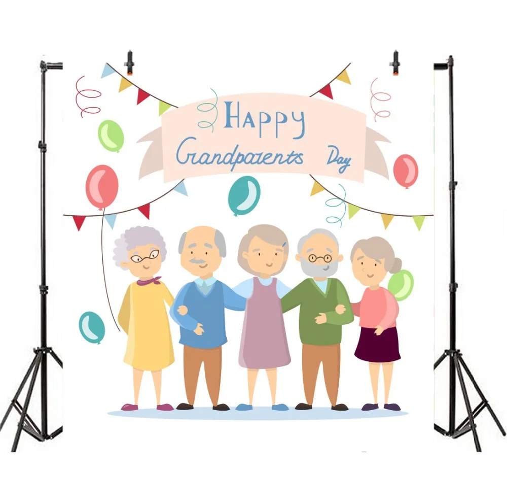 Laeacco Cartoon Grandparents Colorful Balloons Baby Photography Backgrounds Customized Photographic Backdrops For Photo Studio Laeacco Cartoon Grandparents Colorful Balloons Baby Photography Backgrounds Customized Photographic Backdrops For Photo Studio