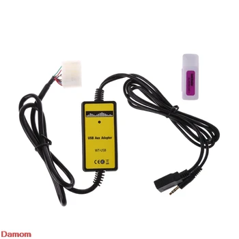 

Car USB 3.5mm MP3 Player Interface Adapter AUX In Input For Toyota Lexus 5+7Pin