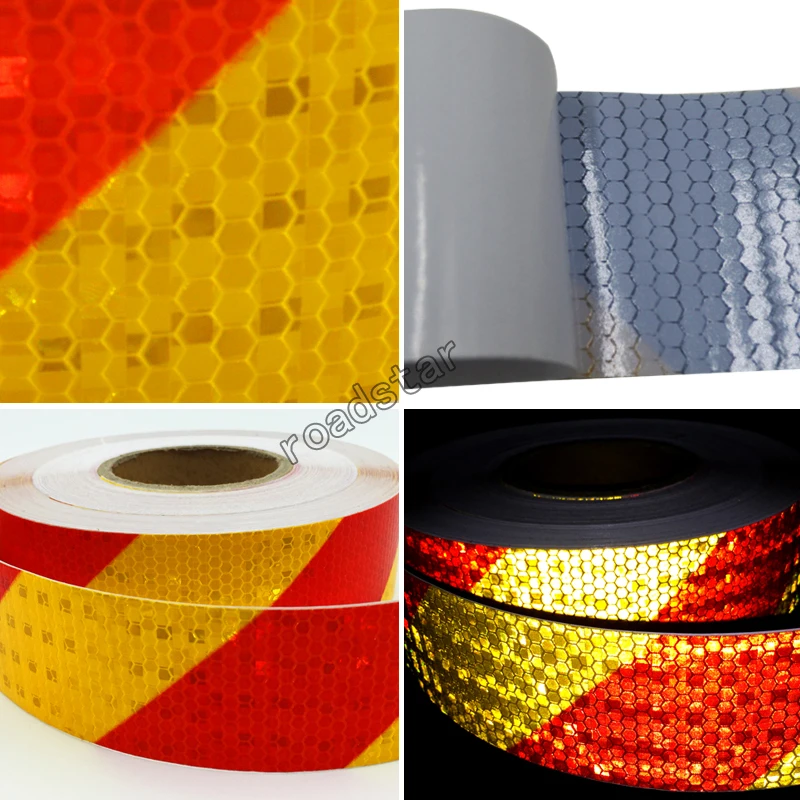 Roadstar 5CMx10M Shining Reflective Warning Tape with Twill Printing for Car Free Shipping