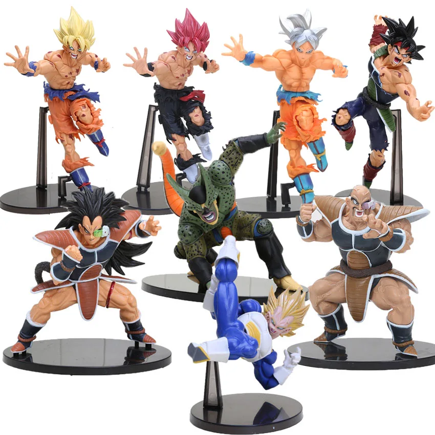 

Dragon Ball Z Super Saiyan Son Goku Barduck Raditz Nappa Cell Vegeta PVC Figure Collectible Model Toy