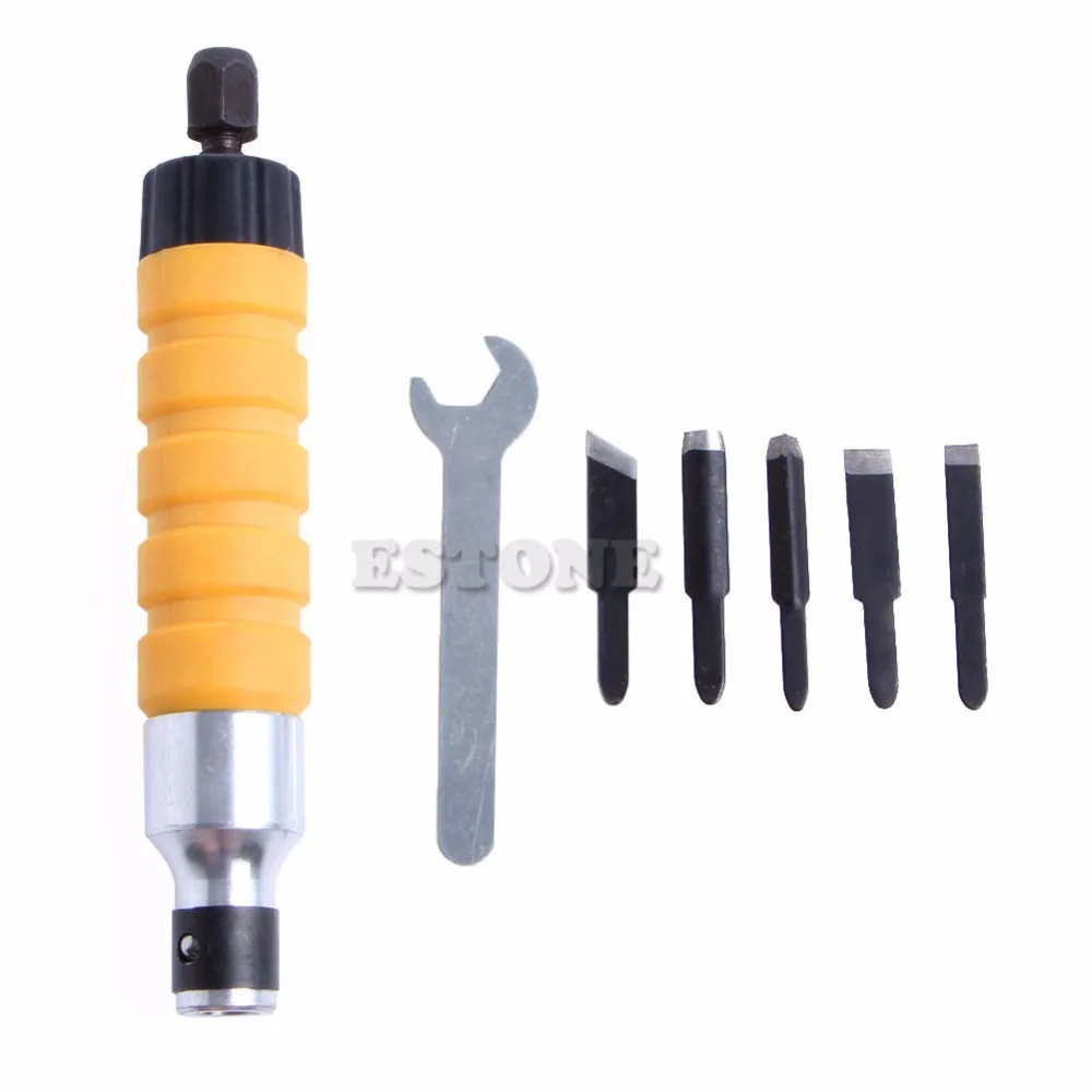 

Woodworking Electric Carving Machine Carving Chisel Tool with 5 Carving Blades Hand Tools Set