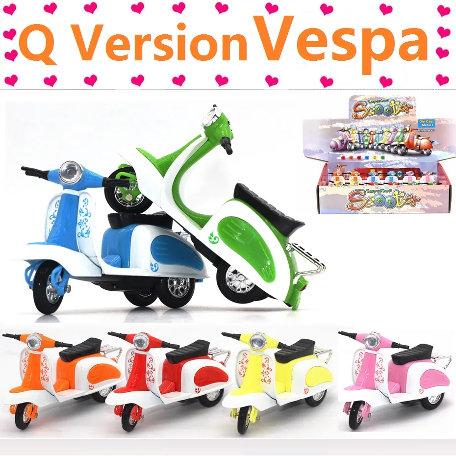 Metal Q version The Vespa Model Alloy Pull Back,BEST Educational Toys