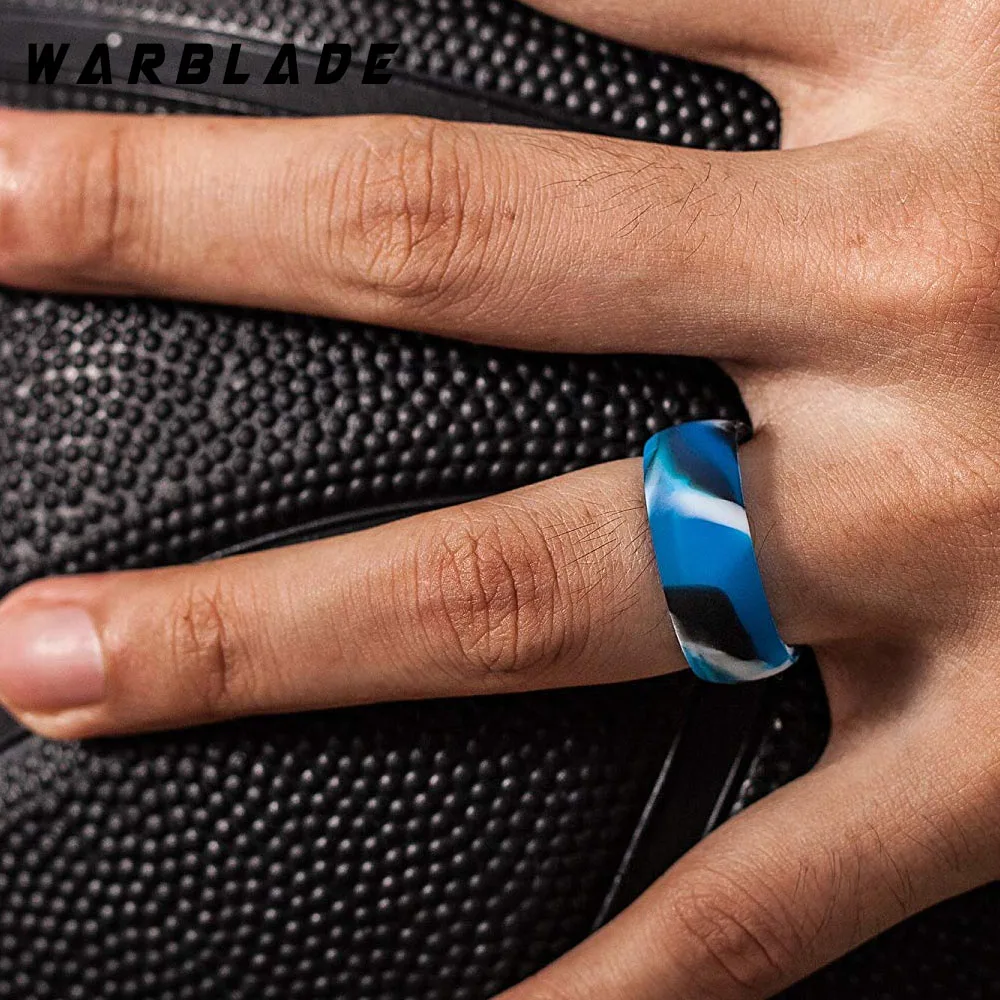 Ring Set 3pc/set 6-12 Size Food Grade FDA Silicone Ring Hypoallergenic Crossfit Flexible Finger Rings For Men Women 8mm