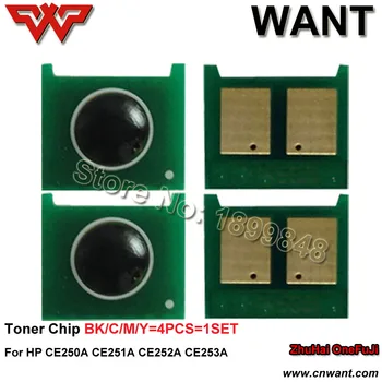 

CE250A CE251A CE252A CE253A Printer toner cartridge chip for hp laser printer CP3525 CM530 color toner chip reseter