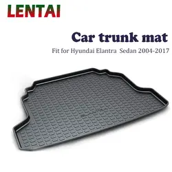 LENTAI 1 шт. задний багажник Грузовой Коврик для hyundai Elantra седан 2004-2017 стильный значок лайнер лоток Водонепроницаемый Противоскользящие коврики