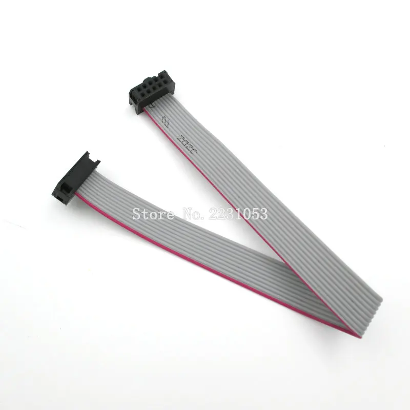 5 шт./лот FC 10P 10 Pins 2 54 мм Шаг 20 см JTAG AVR кабель для загрузки провода соединитель серый