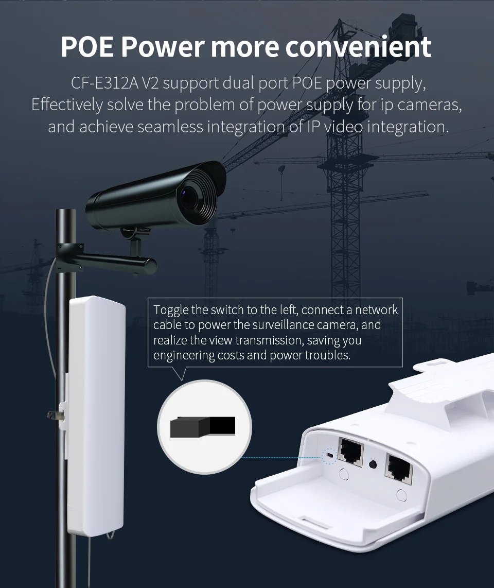 COMFAST CF E312V2Wireless мост открытый 300 Мбит/с роутер 5 ГГц Wi fi усилитель сигнала большой