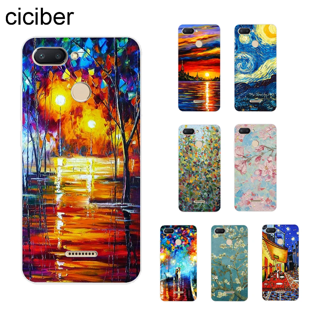 

ciciber Van Gogh Starry Night Cover For Redmi 6 5 4 3 A X 3S Plus Pro Phone Cases For Redmi Note 6 5 4 X A Pro Coque Soft TPU