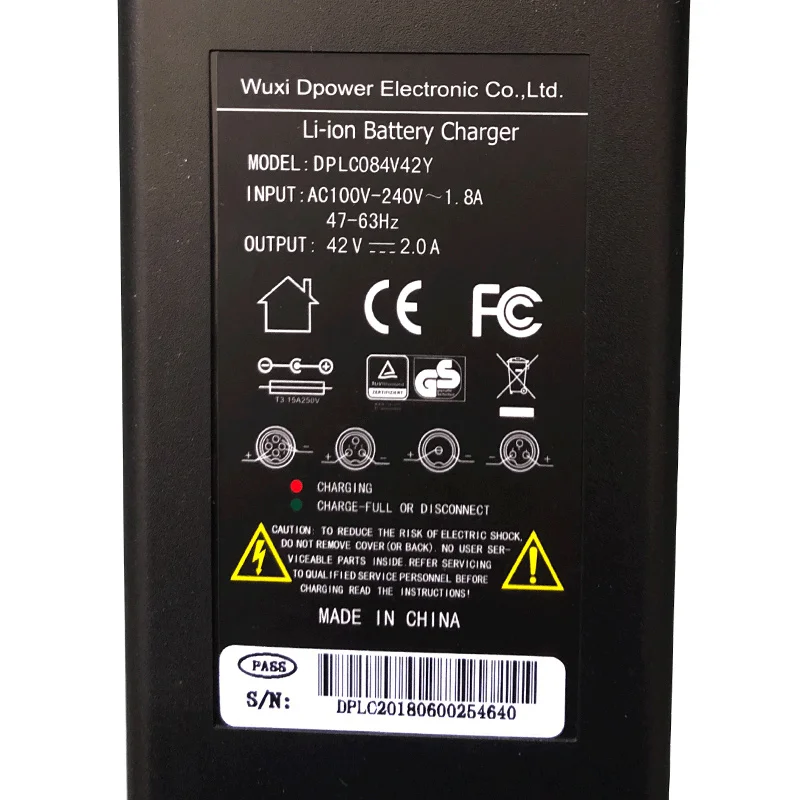Top Li-ion Battery Charger 42V 54.6V 2A Electric Bike Scooter Lithium Battery 100-240V Input Electric Bicycle Battery Charger 3