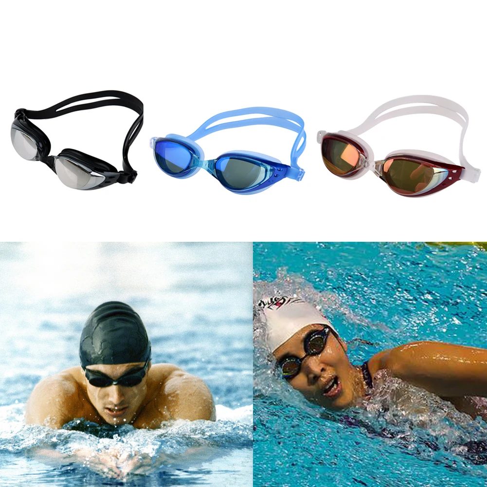 Professional Silicone Underwater Waterproof Anti fog Adult Swim Pool Swimming Goggles Water