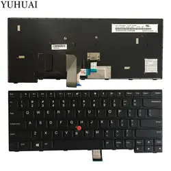Новый английский клавиатуры ноутбука для Thinkpad E470 E470C E475 США замены клавиатуры FRU 01AX080