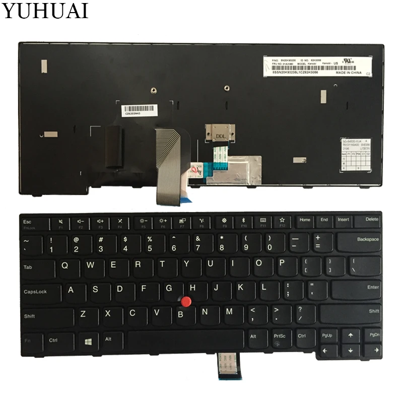 New English Laptop Keyboard For Thinkpad E470 E470C E475 US Keyboard