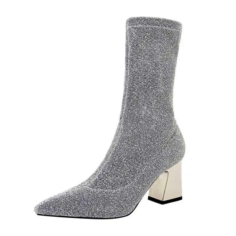 silver sock booties