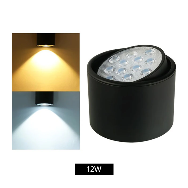 LED Ceiling light Surface Mounted Rotating Ceiling lamps Cylinder 5W 7W 9W 12W for Bedroom Living Room Study Office Shop Studio