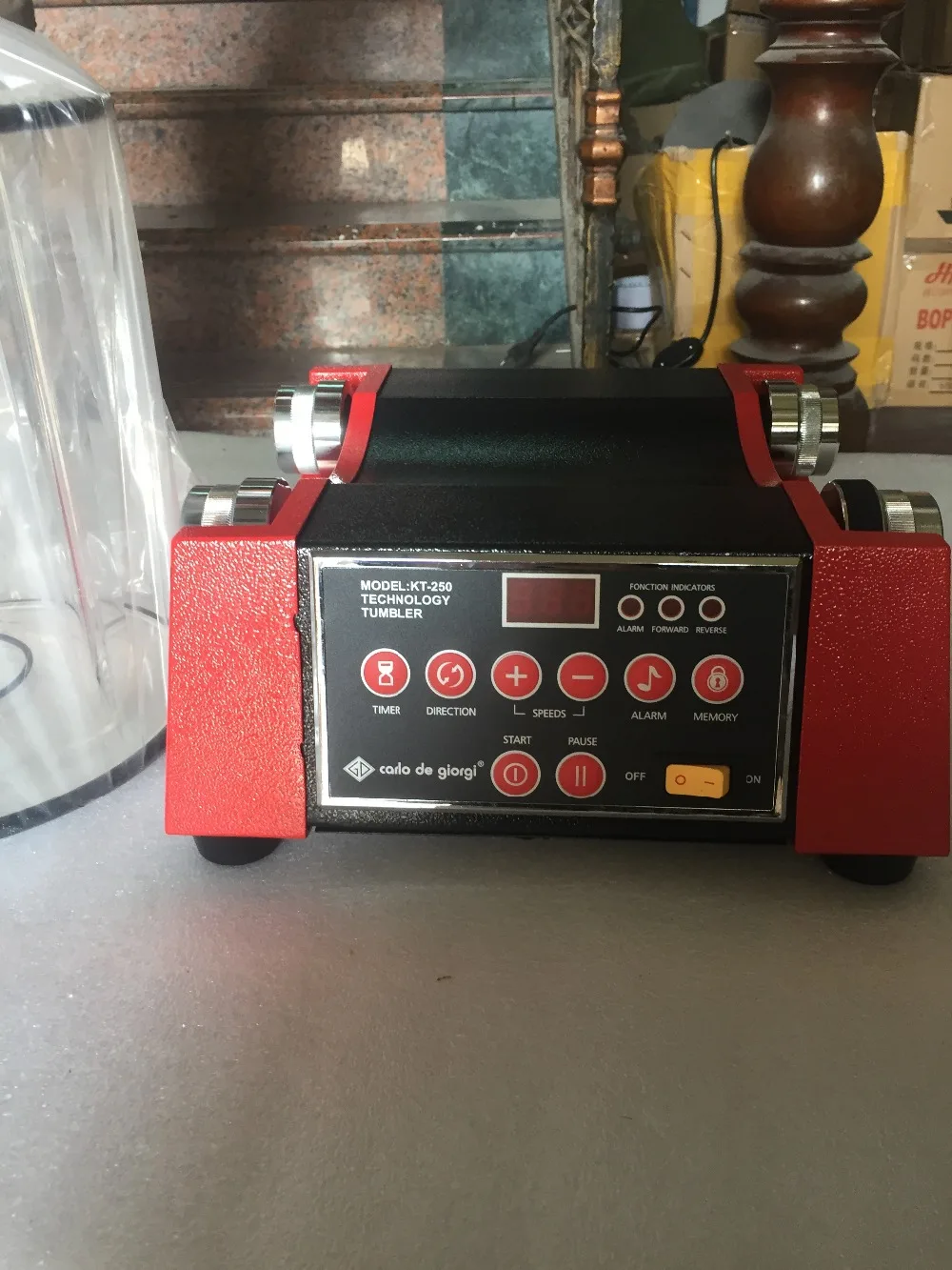 kt250 Vibrating Rock Tumbler,Gemstone diamond Polishing Machine Drum