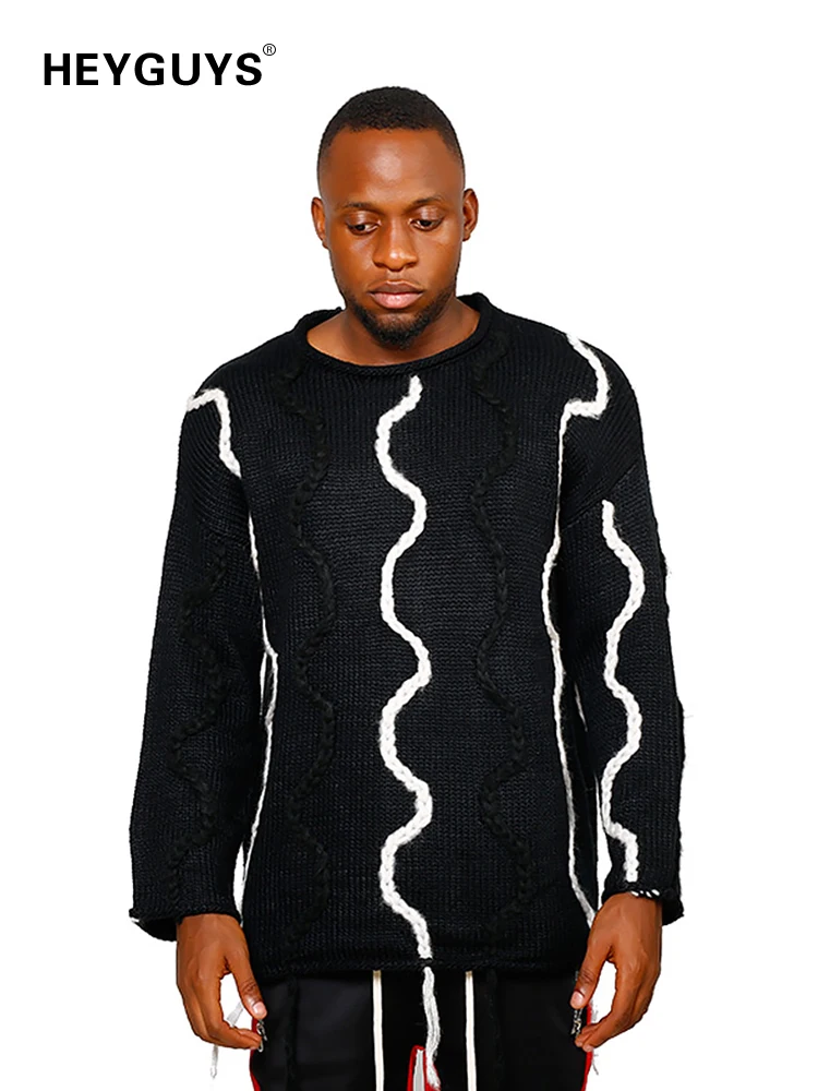 HEYGUYS NEW Sweater MEN hip hop street wear high quality mens pullovers