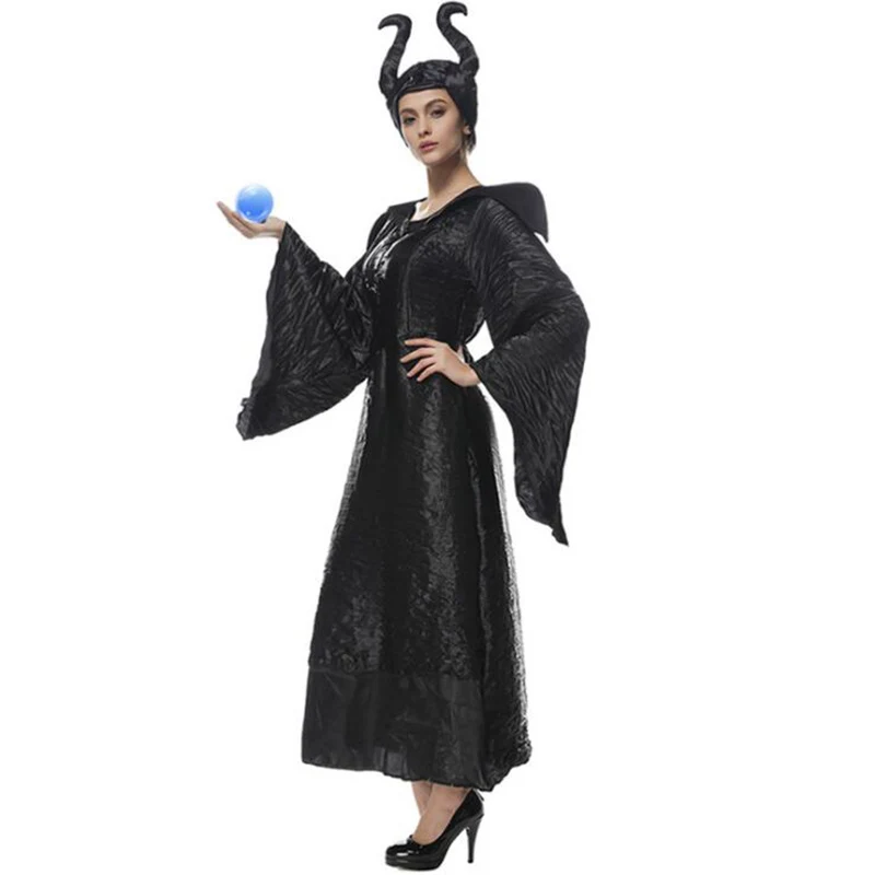 Взрослого чехлы на телефон «малифисента» костюмы пикантные черные сапоги Хэллоуин сделано малифисента для косплея костюм Maleficent нарядное