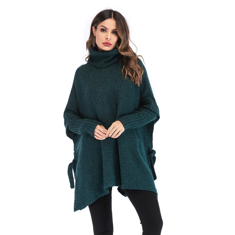 Ccibuy Sweaters Female Solid Winter Pullover Loose Shrug Sweater Plus Size Turtleneck Sweater for Women lady Sweaters Knitting
