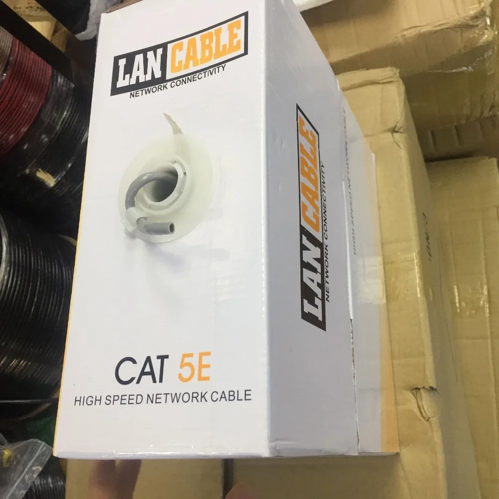 Ethernet RJ45 CCA кабель катушка сеть LAN сплошной UTP CAT5e серый 100 м для cctv ip poe камера nvr